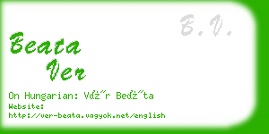 beata ver business card